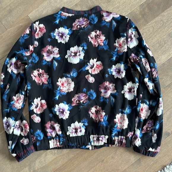 Zara floral print satin bomber - Picture 5 of 7